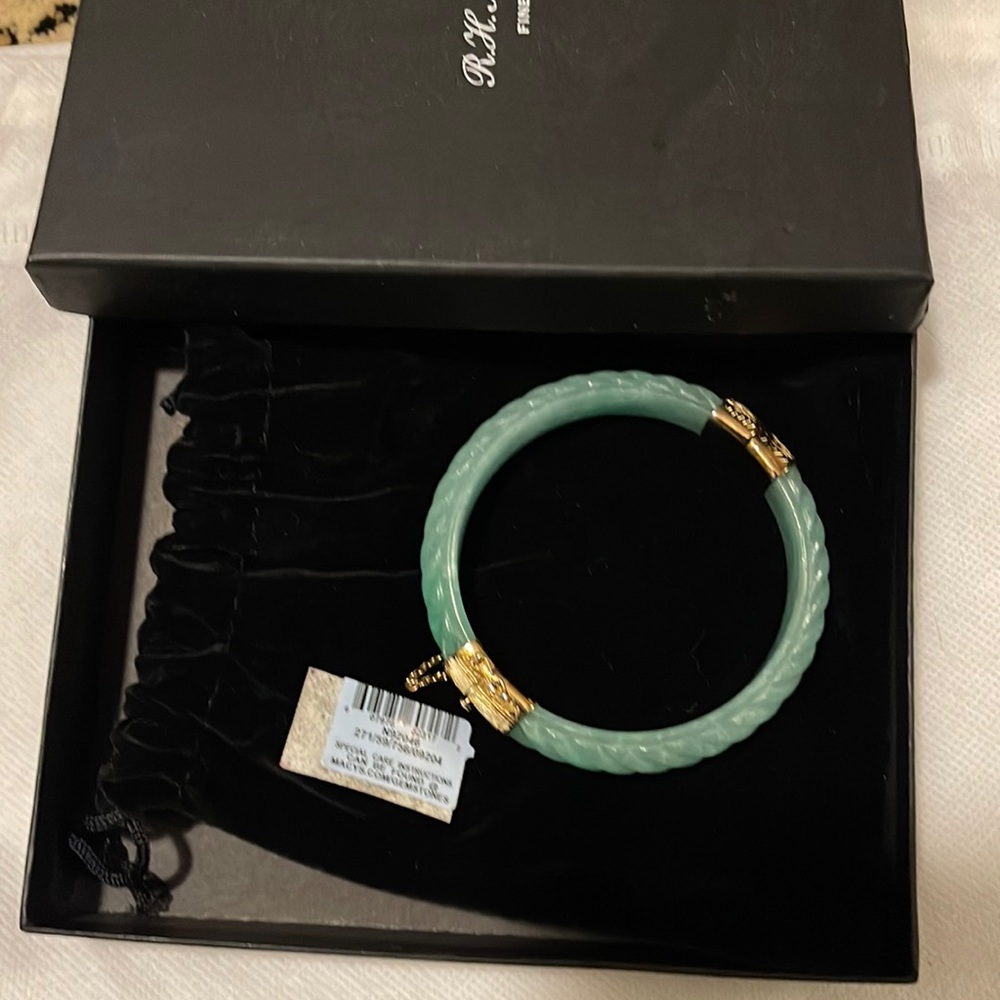 Jade Bangle Bracelet - image 1